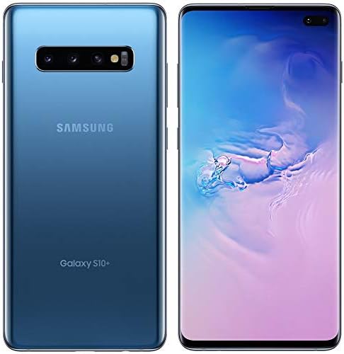 SAMSUNG Galaxy S10+ Plus (128GB, 8GB) 6.4" AMOLED, Snapdragon 855, IP68 Water Resistant, Global 4G LTE (GSM + CDMA) Unlocked (AT&T, Verizon, T-Mobile, Metro) G975U (Prism Blue)