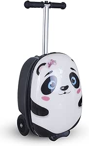 FLYTE 18 Inch Midi Kids Luggage Scooter Suitcase - Polly the Panda, Hardshell, Ride On with Wheels, 2-in-1, 25 Litre Capacity