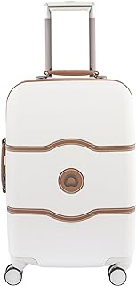 DELSEY Paris Chatelet Hard+ Hardside Luggage with Spinner Wheels, Champagne White, Carry-on 21 Inch, with Brake