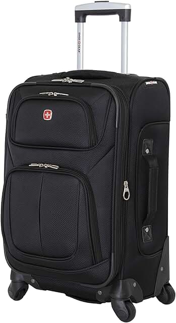 SwissGear Sion Softside Expandable Roller Luggage, Black, Carry-On 21-Inch