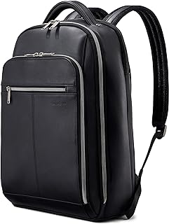 Samsonite Classic Leather Backpack, Black, One Size