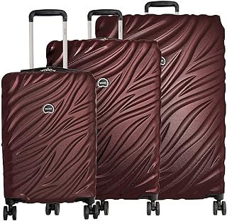 DELSEY PARIS Alexis Lightweight Luggage 3 pc Set, Expandable Spinner Double Wheel Hardshell Suitcases with TSA Lock