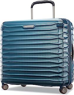 Samsonite Stryde 2 Hardside Expandable Luggage with Spinners, Deep Teal, Checked-Large Glider